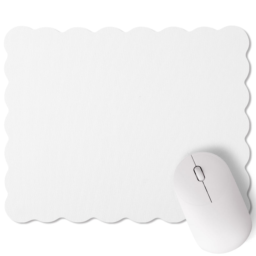 Cute Scalloped Mouse Pad Non-Slip Mousepad 9.8x7.9in