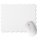 Cute Scalloped Mouse Pad Non-Slip Mousepad 9.8x7.9in