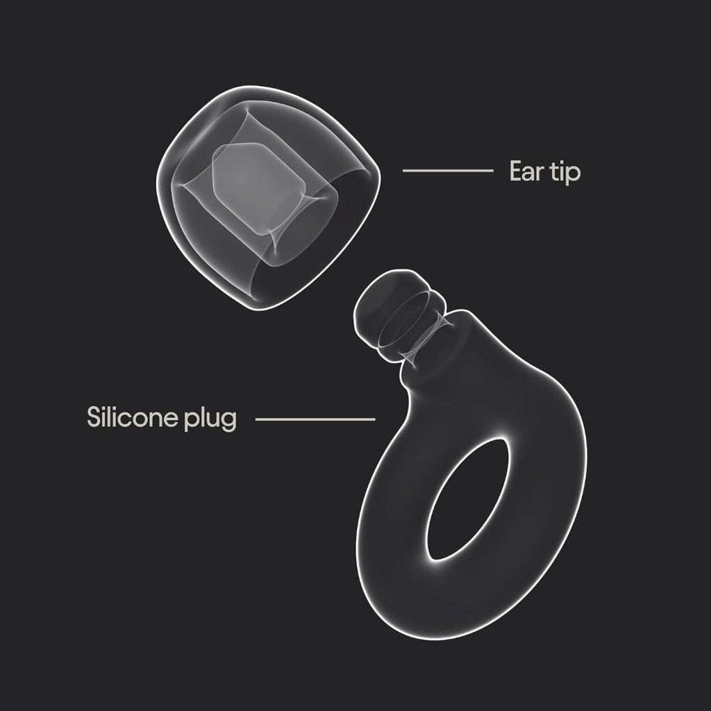 Carsine Ear Plugs ¨C Ultra-Comfy Reusable 24dB (SNR) Noise-Reducing Earplugs for Sleep, Deep Focus, Travel, Noise Sensitivity, Flexible Hearing Protection, Customizable Fit Black