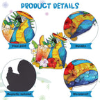 4 Pcs Cruise Door Magnets Parrot Cruise Decor, Wine Glass Theme