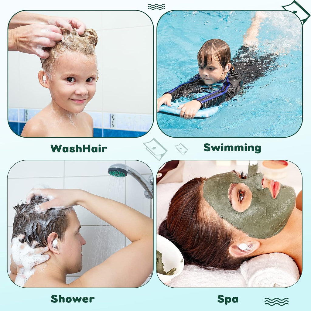 120 Pcs Disposable Baby Ear Covers for Shower Swimming