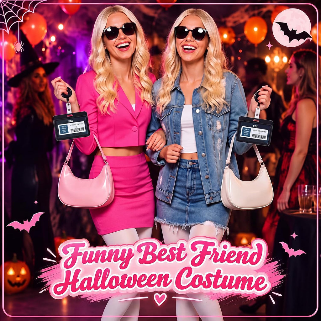 2-Person Agent Halloween Costume Set, 10 Pcs Multicolor