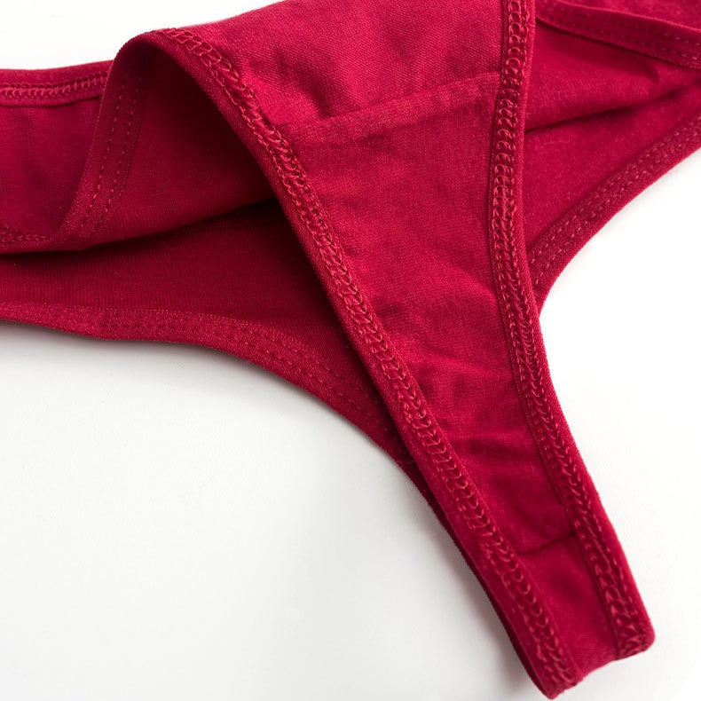 Shelliy Low-Rise Cotton T-Back Thong featuring premium soft fabric and comfortable stretch waistband — Elegant everyday essential (View 3)