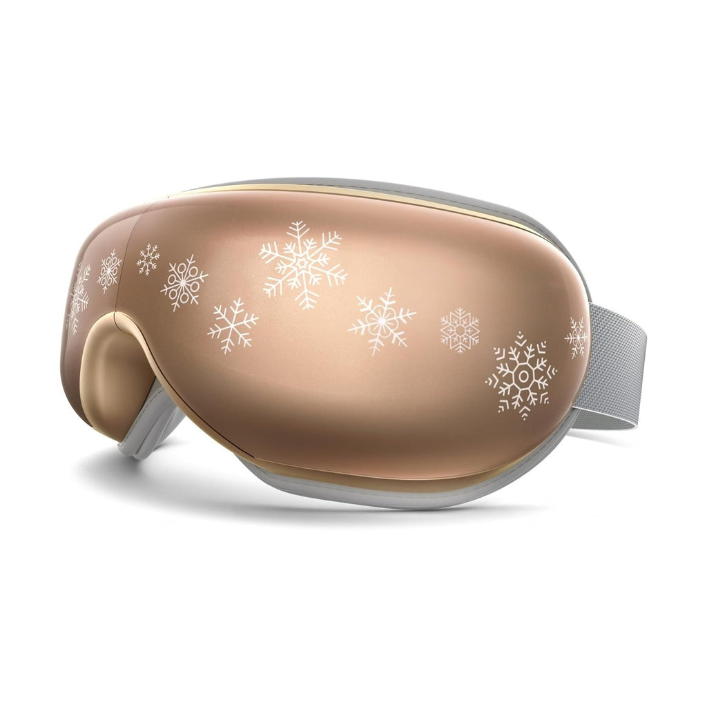 Carsine Eye Massager with Heat, FSA Eligible HSA Eye Mask for Migraine, Sleep Mask for Dry Eyes Relax, Reduce Eyeris Strain Gold