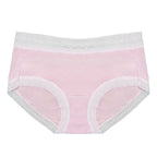 Shelliy Minimalist Cotton Lace-Trim Brief