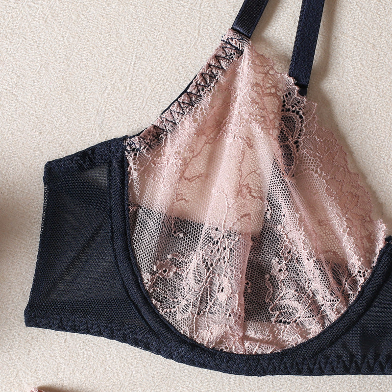 Shelliy Coquette Lace Sheer Balconette 2-Piece Lingerie Set