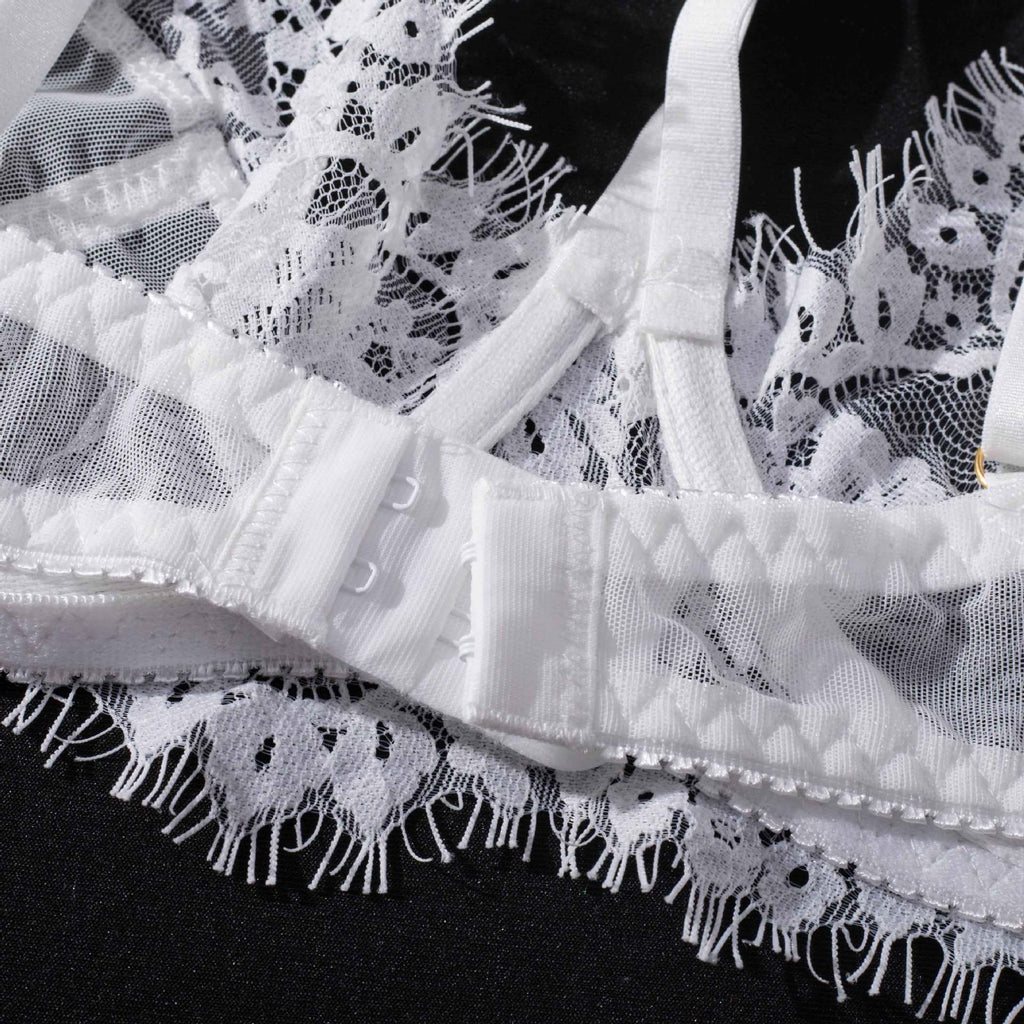 Shelliy French Sheer Lash-Lace 4-Piece Set