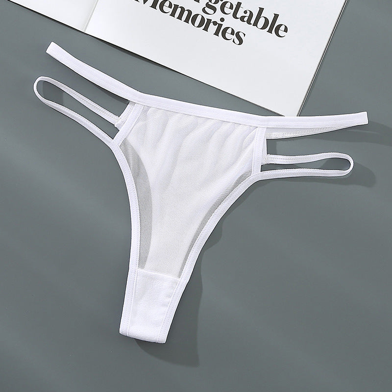 White Shelliy Sheer Mesh Bikini Brief