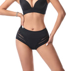 Shelliy Minimalist Lace-Trim Ice-Silk Brief