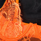 Shelliy Dark Romance Sheer Lash-Lace Underwired Bodysuit