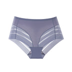 Shelliy Minimalist Lace-Trim Ice-Silk Brief