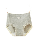 Shelliy Jacquard Cotton Brief Light Gray front on hanger, white background — Cotton-Gusset