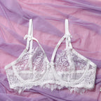 Shelliy Midnight Luxe Eyelash Lace Garter 4-Piece Set