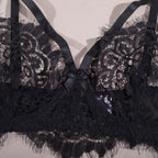 Shelliy Midnight Luxe Eyelash Lace Garter 4-Piece Set