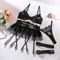 Black Shelliy Dark Romance Tulle Tutu Sheer 4-Piece Set — Shelliy Official