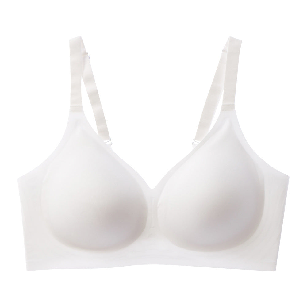 White Shelliy Seamless Gel Wireless T-Shirt Bra — Shelliy Official