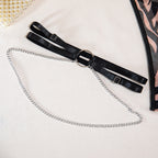 Shelliy Coquette Sheer Chain-Detail 4-Piece Lingerie Set