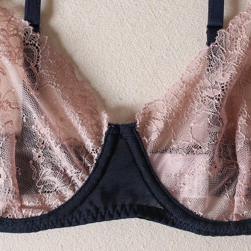 Shelliy Coquette Lace Sheer Balconette 2-Piece Lingerie Set