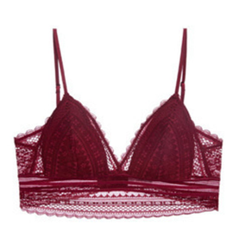 Burgundy Shelliy Bra Front — Wire-Free