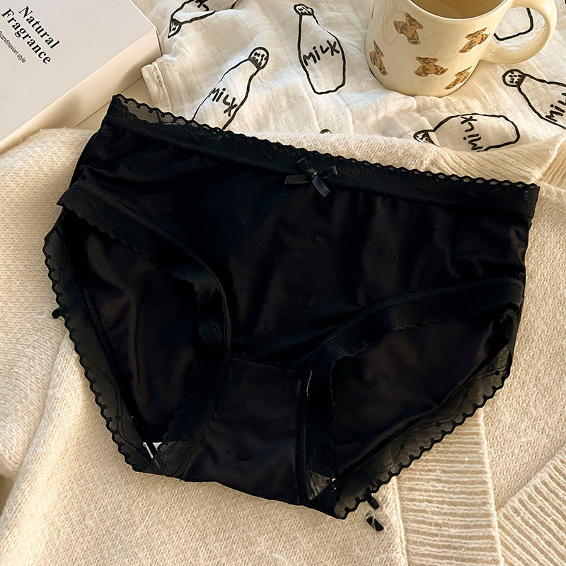 Black Shelliy Brief Front — Cotton-Gusset