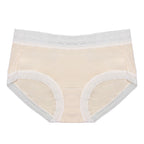 Shelliy Minimalist Cotton Lace-Trim Brief