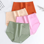 Printed Shelliy Cotton Brief Folded Flat Lay — Mid-Rise