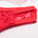 Shelliy Midnight Lace-Up Lace 3-Piece Garter & Thong Set