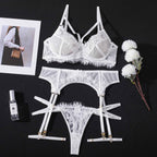 Shelliy French Sheer Lash-Lace 4-Piece Set