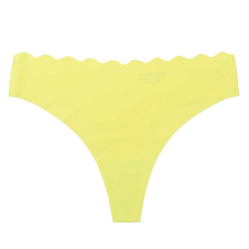 Lemon Shelliy Seamless Scalloped Low-Rise Brief — Shelliy Official