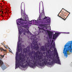 Shelliy Dark Romance Sheer Lash-Lace Underwired Bodysuit