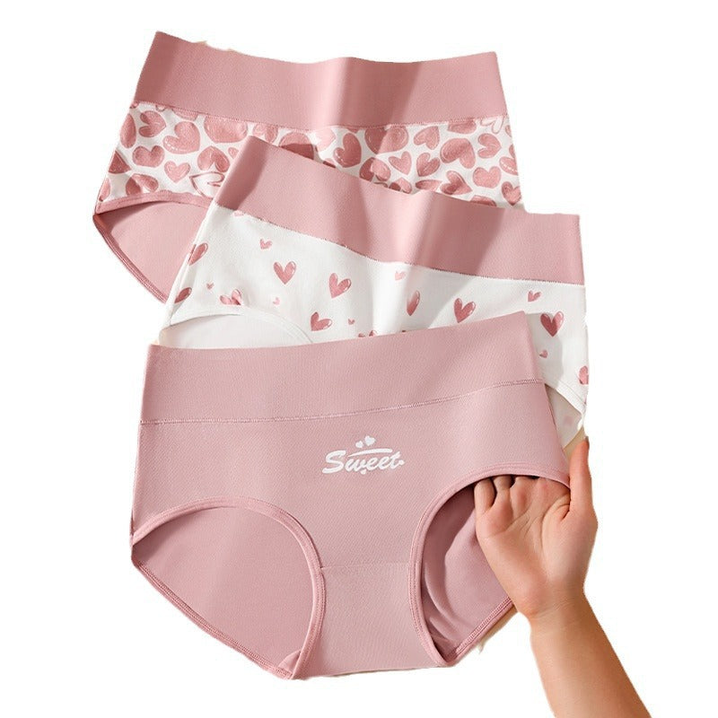 Shelliy Coquette Printed High-Waist Cotton Brief Group flat lay, multiple prints — Printed