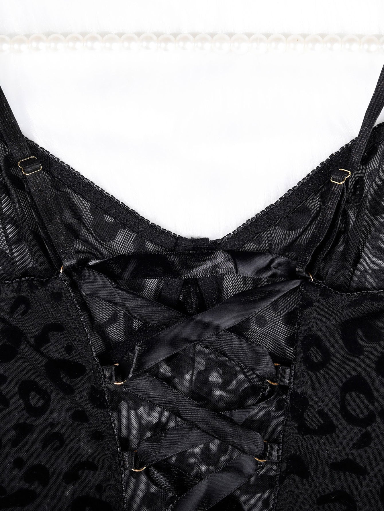 Shelliy Midnight Luxe Sheer Mesh Bodysuit