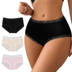 Shelliy Minimalist Cotton Lace-Trim Brief