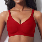 Burgundy Shelliy Seamless Gel Wireless T-Shirt Bra — Shelliy Official