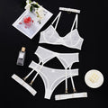 White Minimalist Wired Mesh 4-Piece Set — Shelliy Official