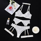 White Minimalist Wired Mesh 4-Piece Set — Shelliy Official