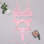 Pink French Sheer Lash-Lace 2-Piece Set — Shelliy Official