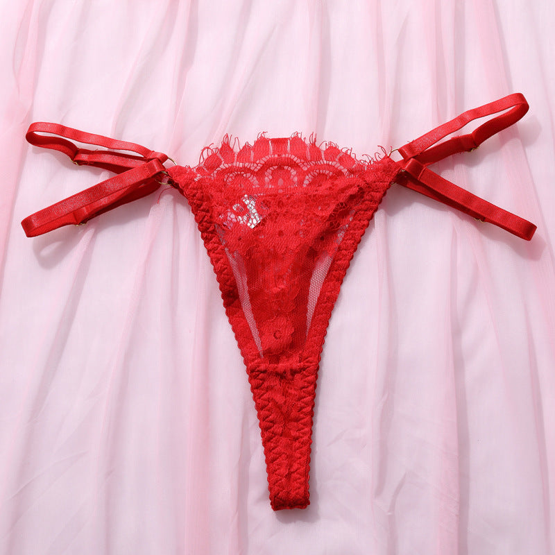Shelliy Midnight Luxe Eyelash Lace Garter 4-Piece Set