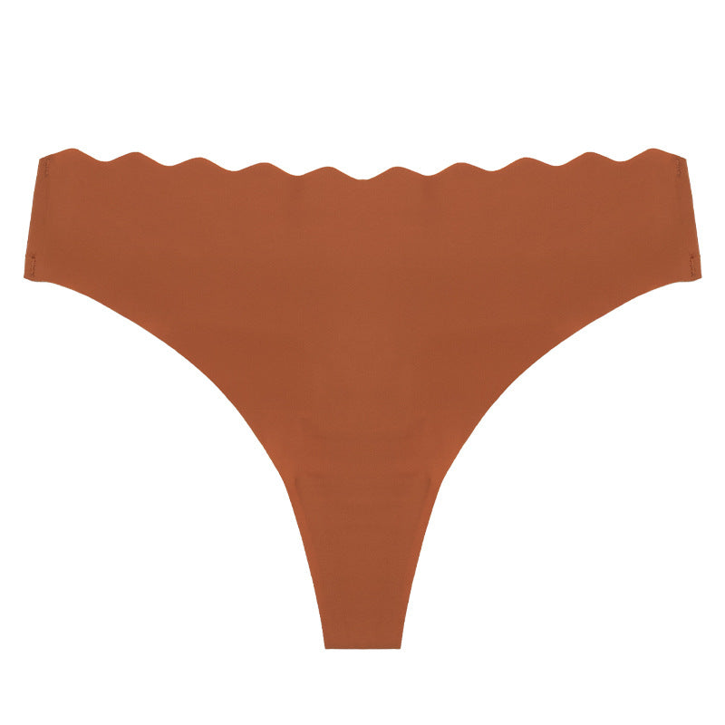 Caramel Shelliy Seamless Scalloped Low-Rise Brief — Shelliy Official