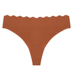 Caramel Shelliy Seamless Scalloped Low-Rise Brief — Shelliy Official