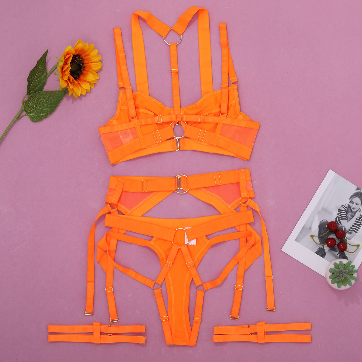 Shelliy Midnight Luxe Crisscross Harness 4-Piece Set
