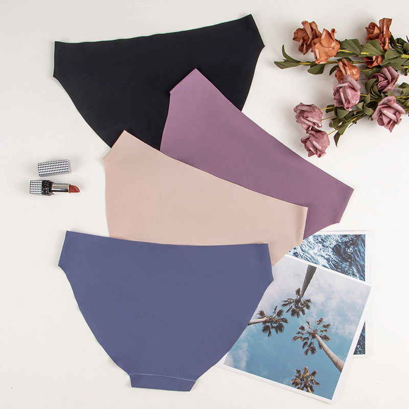 Shelliy Minimalist Low-Rise Ice-Silk Brief featuring silky-smooth cooling ice silk fabric and seamless no-show edges — Sleek invisible comfort for seamless fit (View 2)