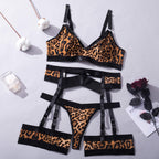 Leopard Midnight Luxe Harness Garter 2-Piece Set — Shelliy Official