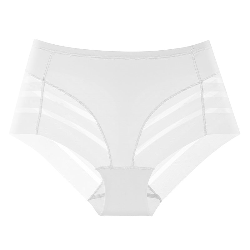 Shelliy Minimalist Lace-Trim Ice-Silk Brief