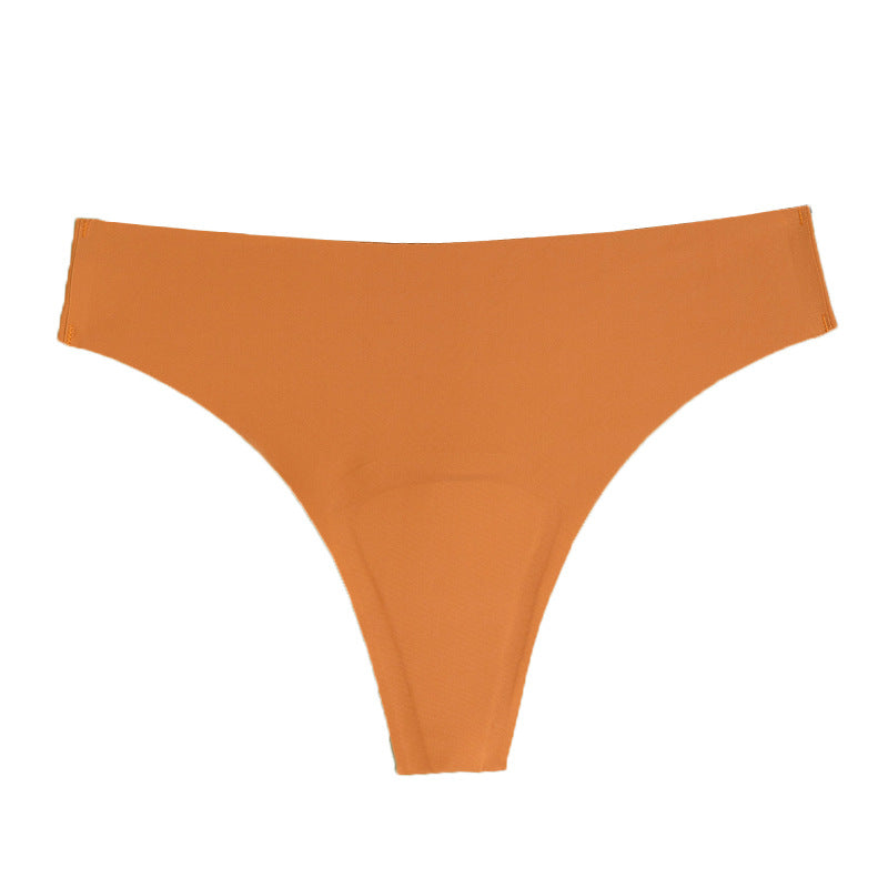 Caramel Shelliy Ice-Silk No-Show Brief — Breathable Second-Skin
