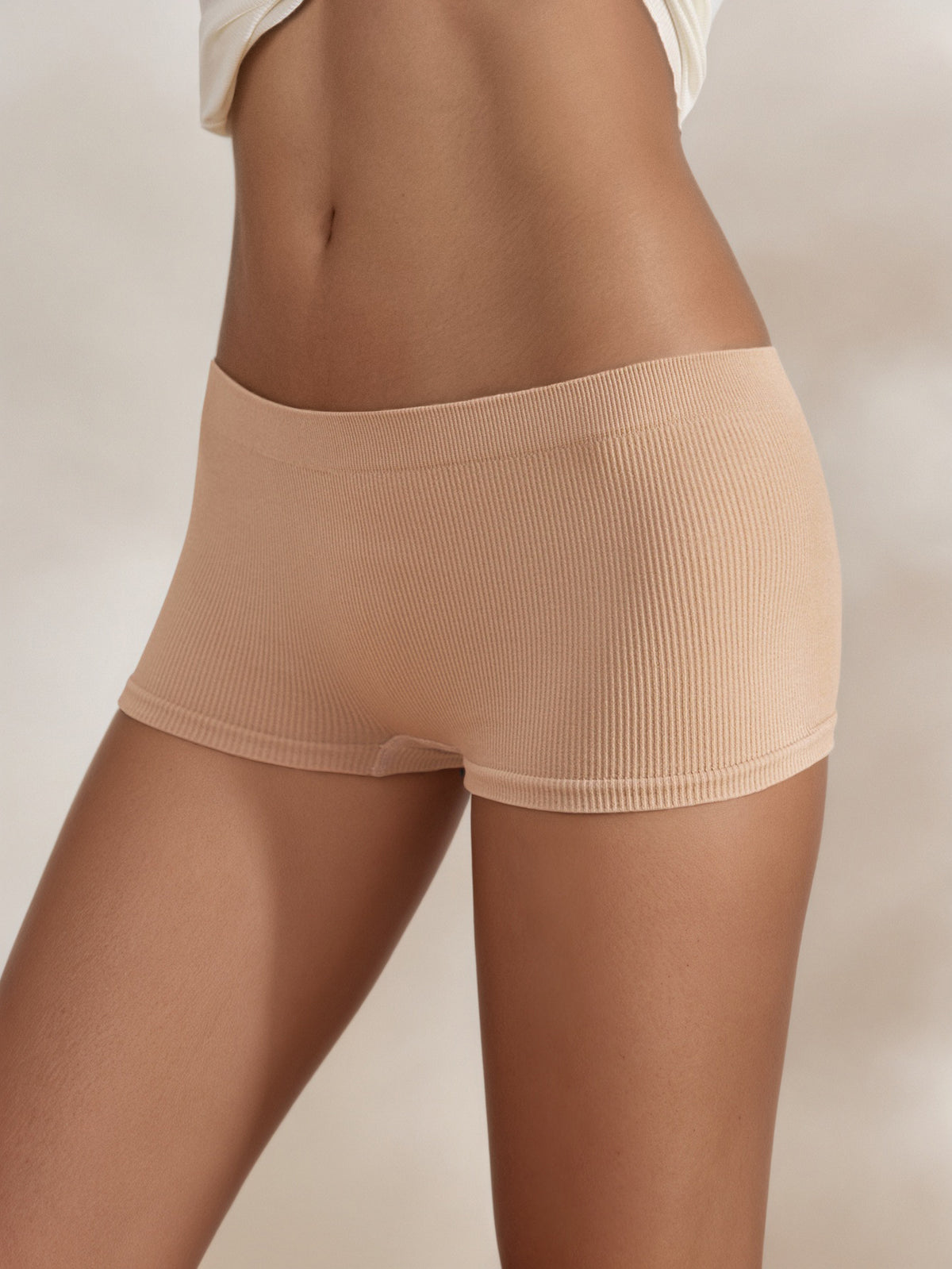 Brown Shelliy Brief Front — Seamless