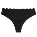Black Shelliy Seamless Scalloped Low-Rise Brief — Shelliy Official