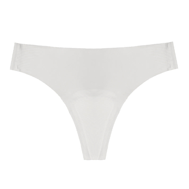 White Shelliy Ice-Silk No-Show Brief — Breathable Second-Skin