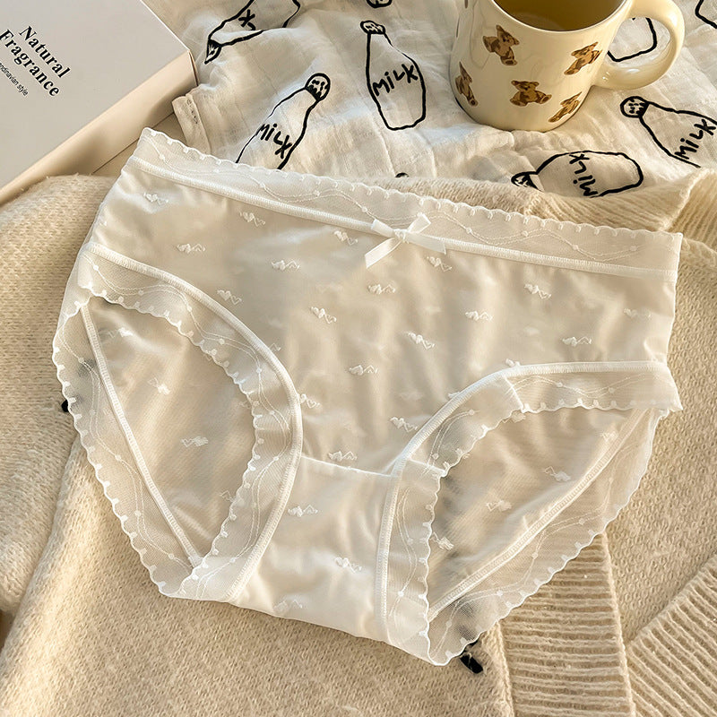 White Shelliy Brief Front — Cotton-Gusset