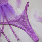 Shelliy Dark Romance Tulle Tutu Sheer 4-Piece Set